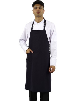 Aşçı Garson Şef Barista Kafe Cepli Apron Mutfak Önlüğü (Alpaka Kumaş)
