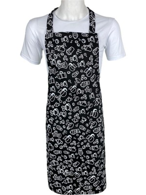 Mutfak Chef Önlüğü Pamuklu Desenli