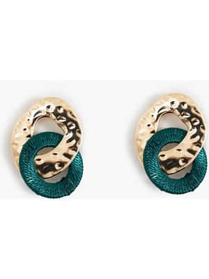 Koton Geometrik Küpe Sallantılı Çelik Karışımlı