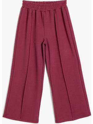 Koton Bol Paça Pantolon Beli Lastikli Viskon Karışımlı