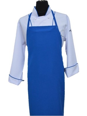 Mutfak Aşçı Bulaşıkçı Temizlikçi Garson Şef Komi Boyundan Askılı Iş Önlük (Saks Mavi)