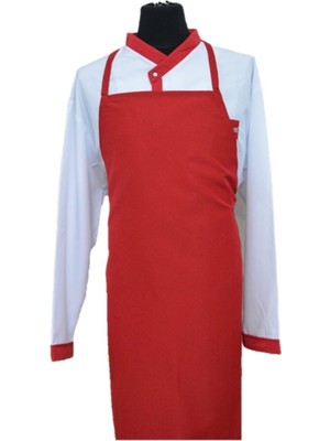 Mediterian Kırmızı Çok Amaçlı Polyester Önlük, Boy 90x70, Mutfak ve Temizlik için.