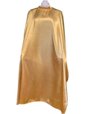 Mediterian Şık ve rahat saç kesim önlüğü, polyester, 150x125, altın renk, berber ve kuaför kullanımı
