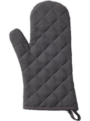 Fırın Eldiveni Siyah 33 cm Meridyendukkan Keçeli Polyester Sağ-Sol El Uyumlu Eldiven Tekli