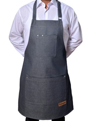 Mediterian Gri Çok Amaçlı Şık ve Rahat Önlük, Pamuk Polyester Malzeme