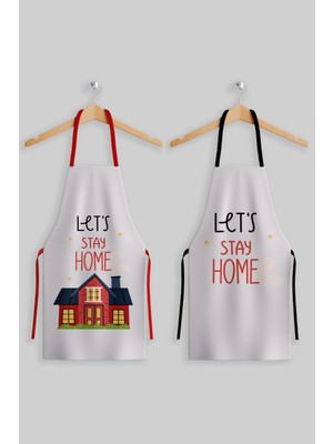Mediterian Ekru 2'li Mutfak Önlüğü Seti, şık ve kullanışlı mutfak aksesuarları