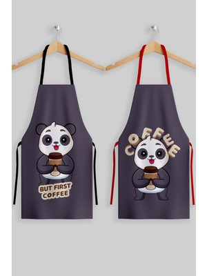 Ays Home Sevimli Panda 2'li Yetişkin Mutfak Önlüğü