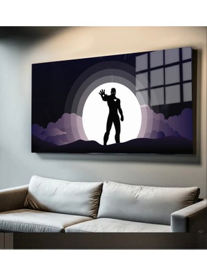 Marsilyan Süper Kahramanlar Yapay Zeka Destekli, 3D Dekoratif Baskı Yatay Cam Tablo 228