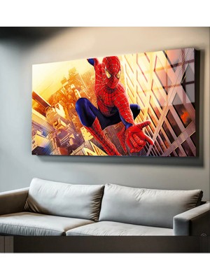 Marsilyan Süper Kahramanlar Yapay Zeka Destekli, 3D Dekoratif Baskı Yatay Cam Tablo 430