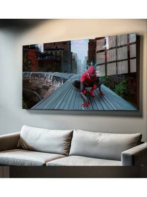 Marsilyan Süper Kahramanlar Yapay Zeka Destekli, 3D Dekoratif Baskı Yatay Cam Tablo 375