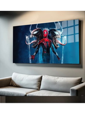 Marsilyan Süper Kahramanlar Yapay Zeka Destekli, 3D Dekoratif Baskı Yatay Cam Tablo 456