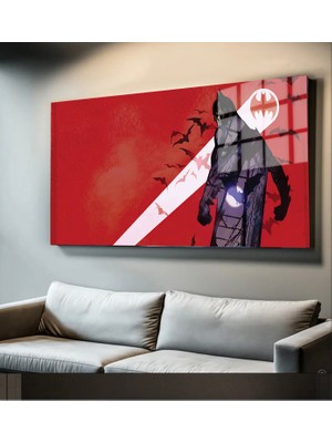 Marsilyan Süper Kahramanlar Yapay Zeka Destekli, 3D Dekoratif Baskı Yatay Cam Tablo 396