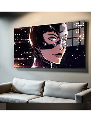 Marsilyan Süper Kahramanlar Yapay Zeka Destekli, 3D Dekoratif Baskı Yatay Cam Tablo 128