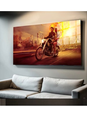 Marsilyan Süper Kahramanlar Yapay Zeka Destekli, 3D Dekoratif Baskı Yatay Cam Tablo 510