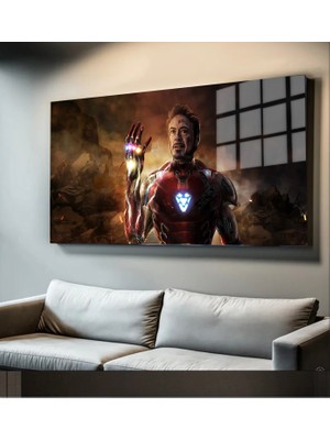 Marsilyan Süper Kahramanlar Yapay Zeka Destekli, 3D Dekoratif Baskı Yatay Cam Tablo 266