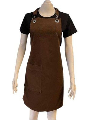 Askılı Cepli Cafe Restoran Önlük Modeli Trend Mutfak Önlüğü Yeni Sezon