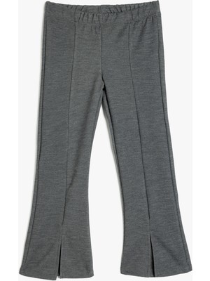 Koton Ispanyol Paça Pantolon Beli Lastikli Yırtmaç Detaylı