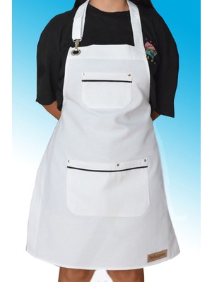 Mediterian Şık ve dayanıklı çok amaçlı önlük, pamuk polyester, 78x55 cm, beyaz ve siyah renk seçenekleri