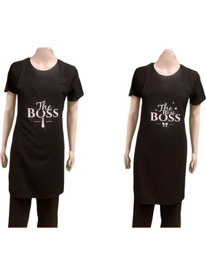 Mediterian Şık ve kullanışlı siyah mutfak önlüğü, 55x75 cm, pamuk polyester malzeme