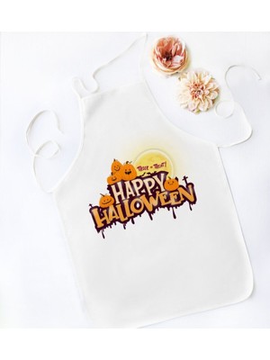 Mediterian Renkli Halloween temalı mutfak önlüğü, şık ve kullanışlı hediye seçeneği