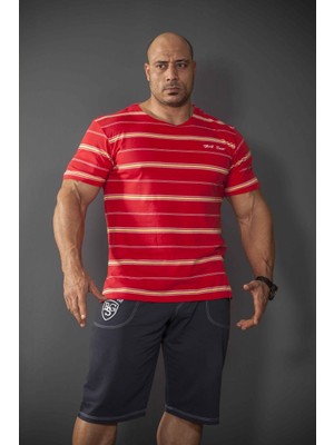 Kırmızı Rahat Kesim Büyük Beden Tişört Big Sam 2735