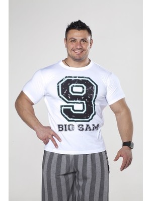 Slim Fit Beyaz Tişört Big Sam 2751