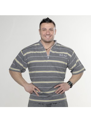 Gri Rahat Kesim Tişört Big Sam 2738