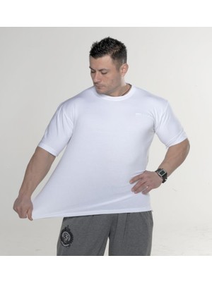 Beyaz Pamuklu Basic Tişört Big Sam 2746