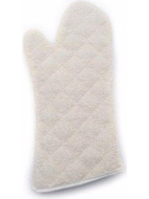 Mediterian 40 cm beyaz pamuk mutfak eldiveni, dayanıklı ve kullanışlı aksesuar