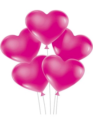 Partici Fuşya Kalp Balon 100'LÜ Paket