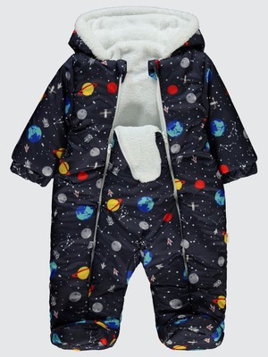 Civil Baby Erkek Bebek Patikli Astronot Tulum 6-18 Ay Lacivert