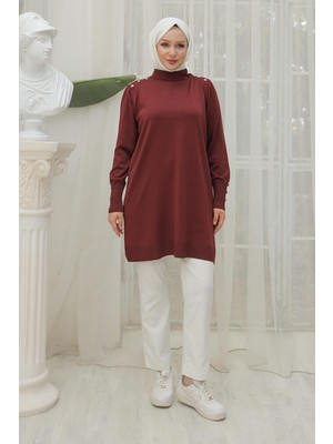 Armine 24KTD404 Arm Trend Triko Tunik Bordo