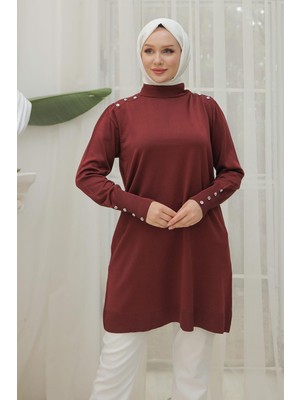 Armine 24KTD404 Arm Trend Triko Tunik Bordo