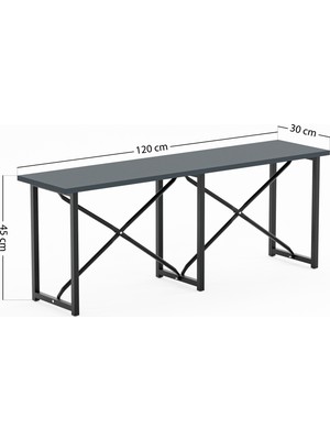 Eportatif Mutfak Masası Bench Bank 120X60 Masa Set 2 Adet Sandalye Yemek Masası Füme 1548