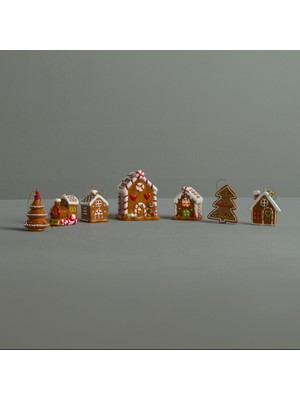 Linens Cookie House 6x1x7 Cm Ağaç Süsü