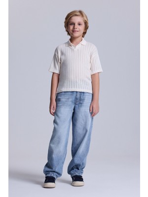 Babokah (Kids Boy) Kroşe Örme Polo Tshirt