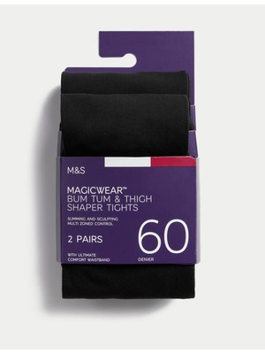 Marks & Spencer 2'li 60 Den Magicwear™ Opak Külotlu Çorap