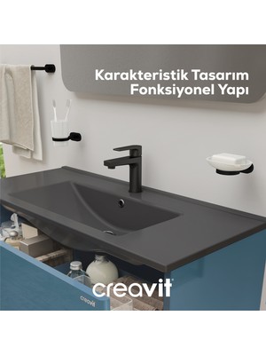 Creavit Sharp Lavabo Armatürü Mat Siyah