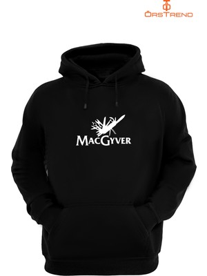 Ors Trend Macgyver Baskılı Unisex Kapşonlu Sweatshirt