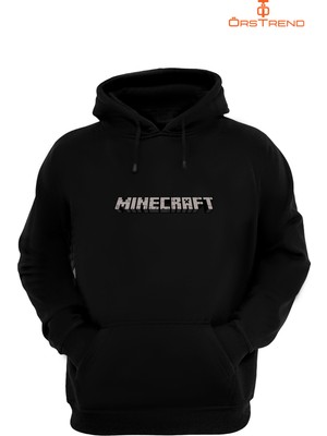 Ors Trend Minecraft Baskılı Unisex Kapşonlu Sweatshirt