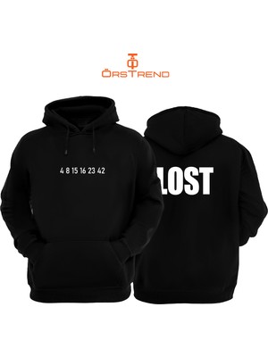 Ors Trend Lost Baskılı Unisex Kapşonlu Sweatshirt