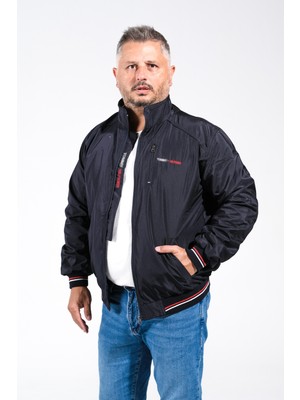 Günlük Kullanıma Uygun Dik Yaka Çizgili Ribanalı 3 Renk Battal Dahil 9 Beden 4 Mevsim  Mont