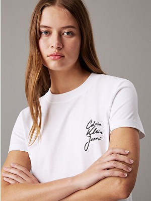 Calvin Klein Scrıpt Instıtutıonal Baby Tee TShirt