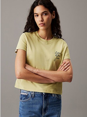 Calvin Klein Scrıpt Instıtutıonal Baby Tee TShirt