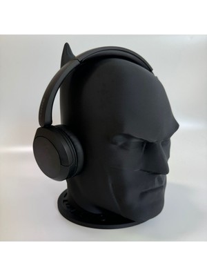 fyne Batman Süper Kahraman Büst Figür Kulaklık Standı - Mat Siyah 27CM
