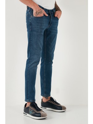 Buratti Pamuklu Regular Fit Normal Bel Boru Paça Jeans Erkek Kot Pantolon 2212S18PARMA