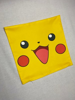 Yaya Dizayn Pokemon Pikachu Desenli Dijital Baskılı Dekoratif Kırlent Kılıfı ve Yastık