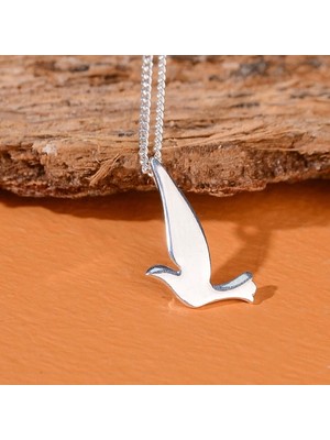 Ebrar Silver Gümüş Güvercin Kolye 925 Ayar Gümüş Güvercin Figürlü Unisex Kolye