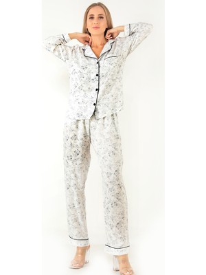 Doremi Sweat Floral Uzun Kollu Kadın Pijama Takım
