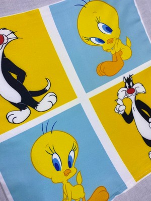 Yaya Design Co Tweety Ve Sylvester Desenli Kırlent Kılıfı ve Yastık